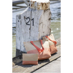 Grand sac fourre-tout publicitaire en papier paille Rhythm avec fermeture à glissière, 21 L