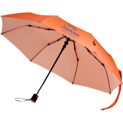 Parapluie publicitaire pliable Agnes 21 pouces à ouverture automatique en RPET