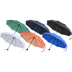 Parapluie publicitaire pliable Agnes 21 pouces à ouverture automatique en RPET