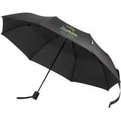 Parapluie publicitaire pliable Agnes 21 pouces à ouverture automatique en RPET