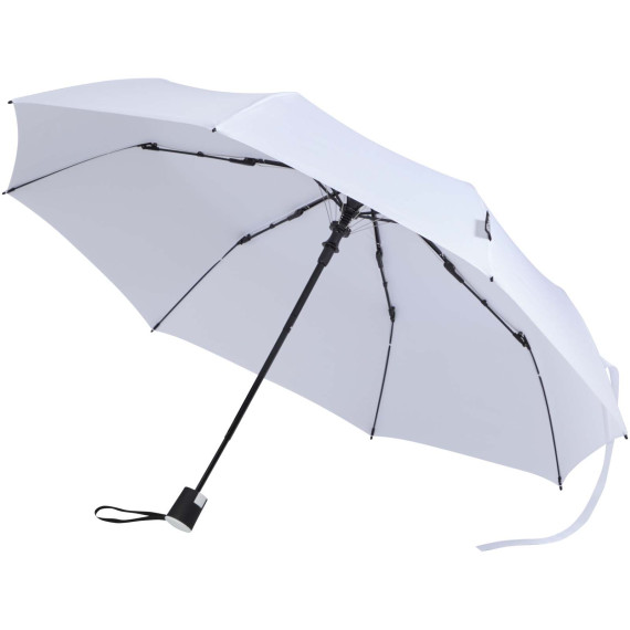Parapluie publicitaire pliable Agnes 21 pouces à ouverture automatique en RPET