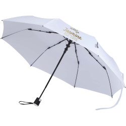 Parapluie publicitaire pliable Agnes 21 pouces à ouverture automatique en RPET