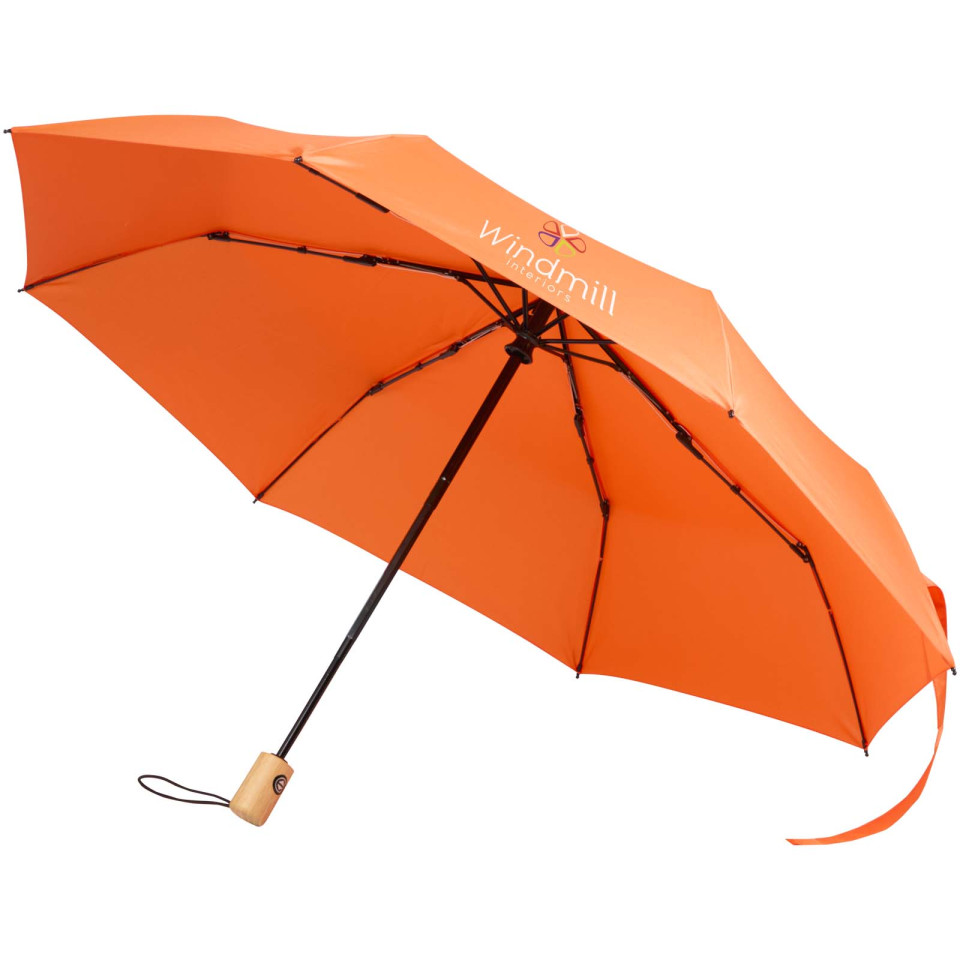 Parapluie publicitaire pliable Renee de 58 cm à ouverture et fermeture automatiques