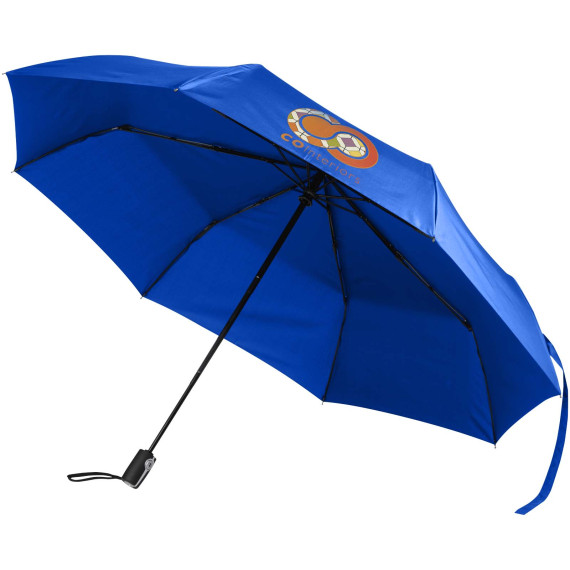 Parapluie publicitaire pliable Gale de 69 cm à ouverture et fermeture automatiques en RPET
