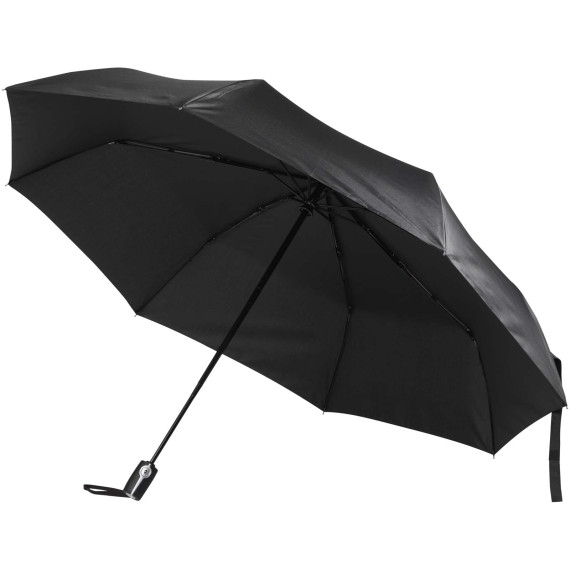 Parapluie publicitaire pliable Gale de 69 cm à ouverture et fermeture automatiques en RPET