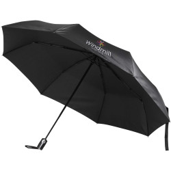 Parapluie publicitaire pliable Gale de 69 cm à ouverture et fermeture automatiques en RPET