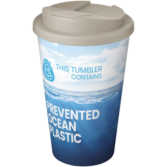Gobelet publicitaire isotherme Brite-Americano® POP 350 ml avec couvercle anti-éclaboussures