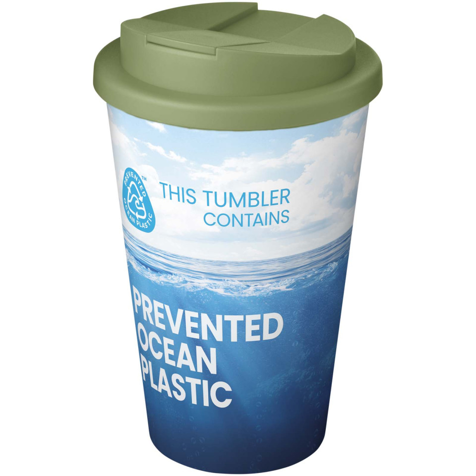 Gobelet publicitaire isotherme Brite-Americano® POP 350 ml avec couvercle anti-éclaboussures