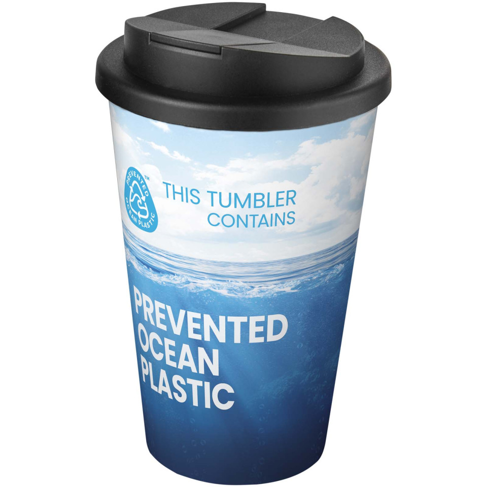 Gobelet publicitaire isotherme Brite-Americano® POP 350 ml avec couvercle anti-éclaboussures
