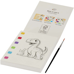 Livre publicitaire de coloriage Quell et set de crayons pinceaux à eau