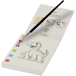 Livre publicitaire de coloriage Quell et set de crayons pinceaux à eau