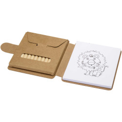 Bloc publicitaire de dessin Chroma et coffret de crayons
