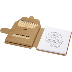Bloc publicitaire de dessin Chroma et coffret de crayons