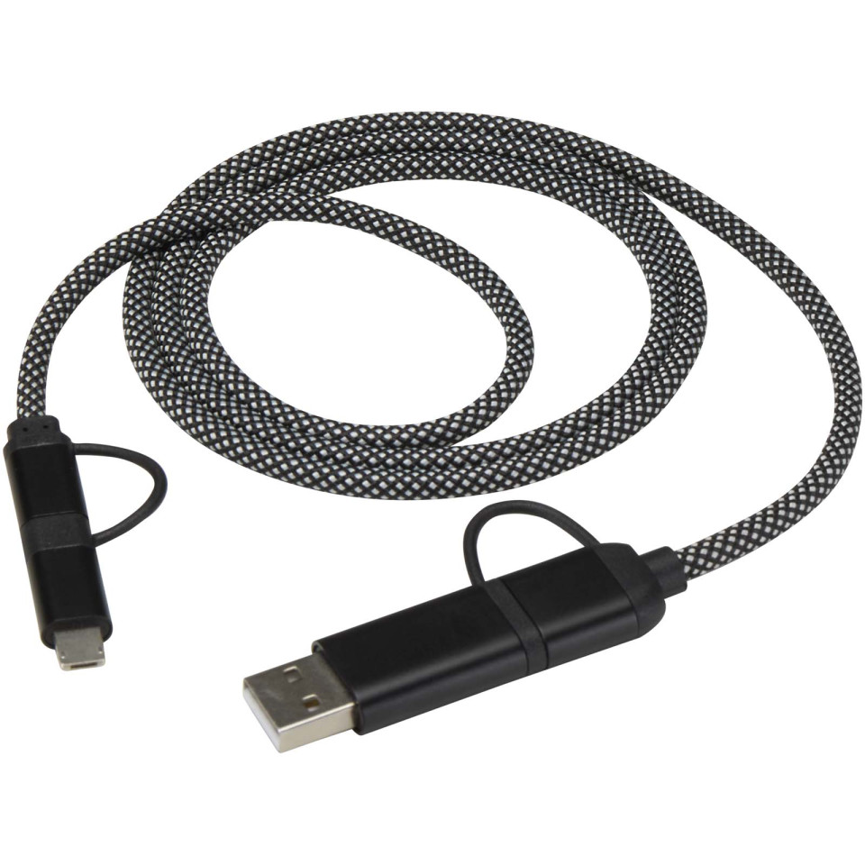 Câble publicitaire de recharge magnétique 5-en-1 SMART 65 W, 100 cm, certifié RCS