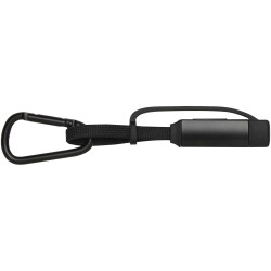 Câble publicitaire de recharge Algieba 65 W 3-en-1 en aluminium recyclé avec mousqueton