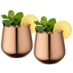 Lot de tasses publicitaire en acier inoxydable Cascade 540 ml