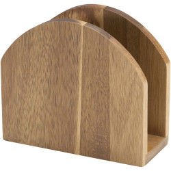 Porte-serviettes publicitaire en bois d'acacia