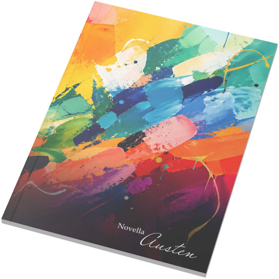 Carnet publicitaire Novella Austen au format A5 à couverture souple - 50 feuilles lignées