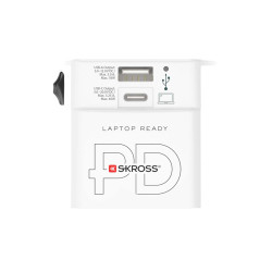 Adaptateur publicitaire universel SKROSS® MUV AC65PD avec câble USB-C