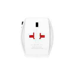 Adaptateur publicitaire universel SKROSS® MUV AC65PD avec câble USB-C