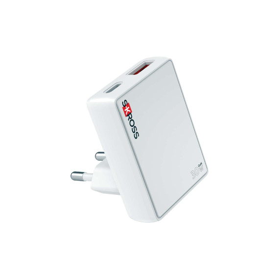 Chargeur publicitaire mural SKROSS® Slim 30 W pour l'Europe