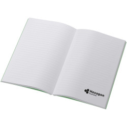 Carnet publicitaire Scribe Plus A5 à couverture souple en papier recyclé fabriqué en Europe