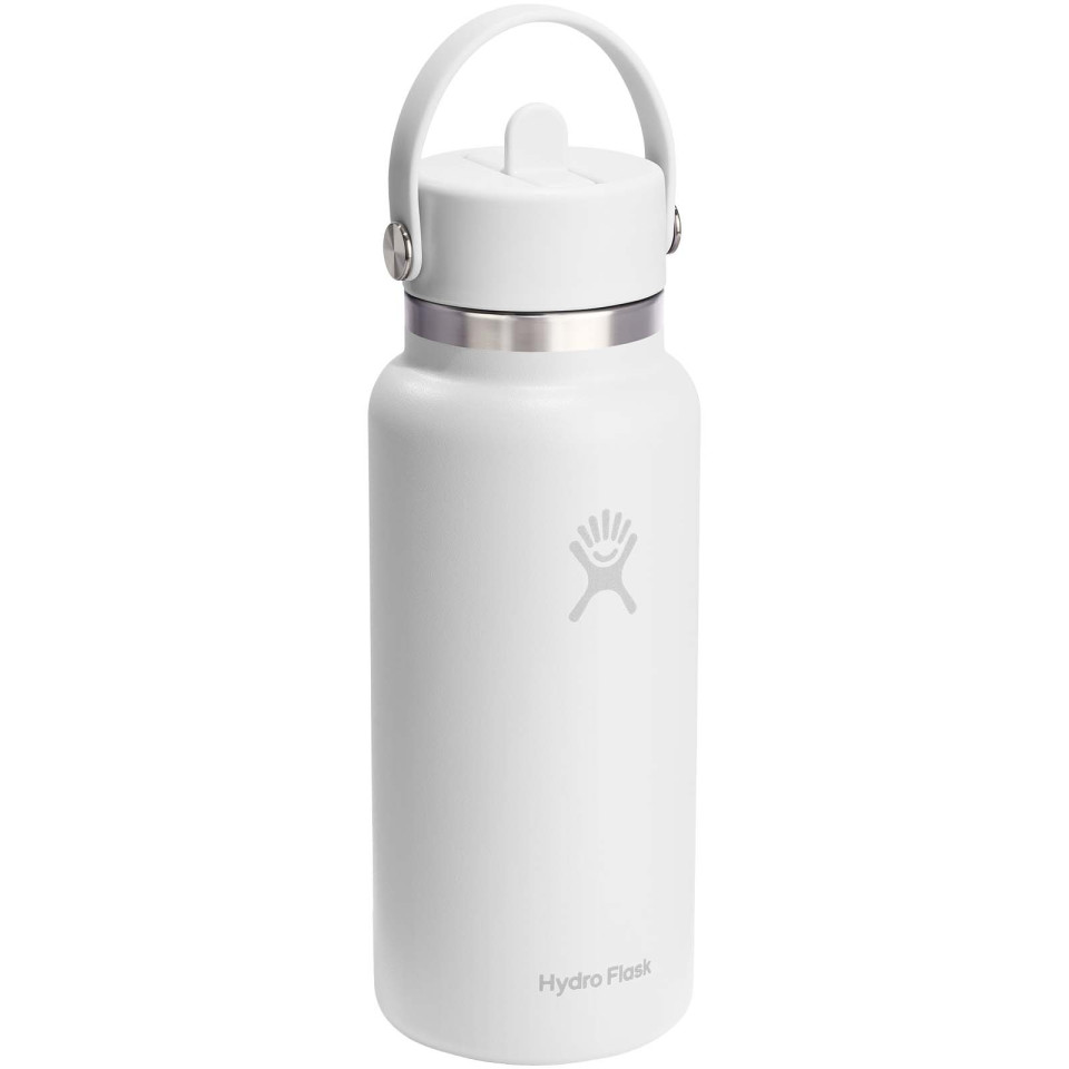 Gourde publicitaire isotherme en acier inoxydable Hydro Flask à large goulot, d'une contenance de 946 ml, avec bouchon