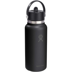 Gourde publicitaire isotherme en acier inoxydable Hydro Flask à large goulot, d'une contenance de 946 ml, avec bouchon
