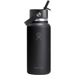 Gourde publicitaire isotherme en acier inoxydable Hydro Flask à large goulot, d'une contenance de 946 ml, avec bouchon