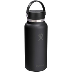 Gourde publicitaire isotherme en acier inoxydable Hydro Flask à large goulot, 946 ml