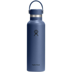 Gourde publicitaire isotherme en acier inoxydable Hydra Flask à goulot standard, 621 ml, avec bouchon à paille