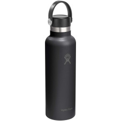 Gourde publicitaire isotherme en acier inoxydable Hydra Flask à goulot standard, 621 ml, avec bouchon à paille
