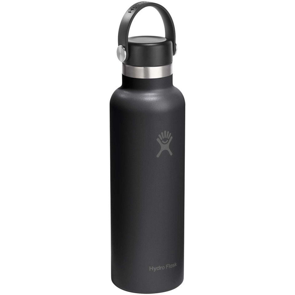 Gourde publicitaire isotherme en acier inoxydable Hydra Flask à goulot standard, 621 ml, avec bouchon à paille