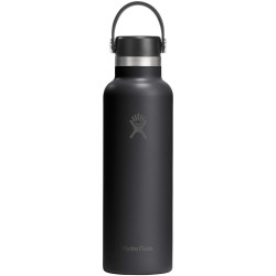 Gourde publicitaire isotherme en acier inoxydable Hydra Flask à goulot standard, 621 ml, avec bouchon à paille