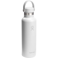 Gourde publicitaire isotherme en acier inoxydable Hydra Flask à goulot standard, 621 ml, avec bouchon à paille