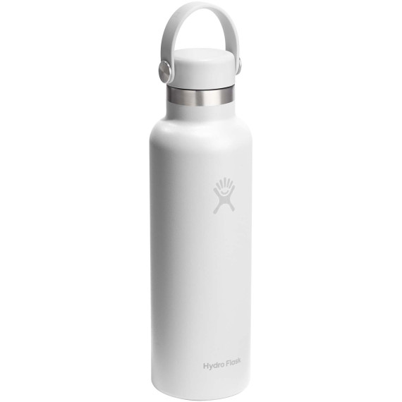 Gourde publicitaire isotherme en acier inoxydable Hydra Flask à goulot standard, 621 ml, avec bouchon à paille