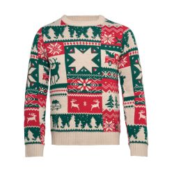 Pull de Noël tricoté personnalisé en 100% acrylique