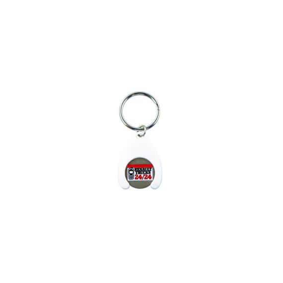 Porte-clés jeton caddie publicitaire plastique