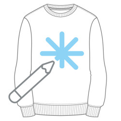 Pull de Noël publicitaire sublimé 280 gr personnalisable sur mesure