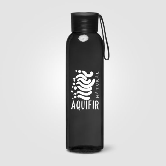 Gourde en verre personnalisable Solstra Essentials avec sangle en silicone 500 ml