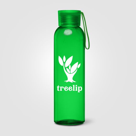 Gourde en verre personnalisable Solstra Essentials avec sangle en silicone 500 ml