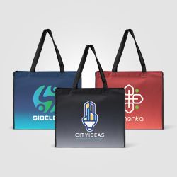Sac fourre-tout publicitaire Vilda en rPET effet dégradé 350x420x150 mm