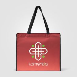 Sac fourre-tout publicitaire Vilda en rPET effet dégradé 350x420x150 mm