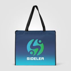 Sac fourre-tout publicitaire Vilda en rPET effet dégradé 350x420x150 mm