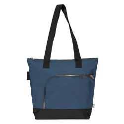 Sac fourre-tout personnalisable zippé Aurelia en rPET 18 L finition dorée