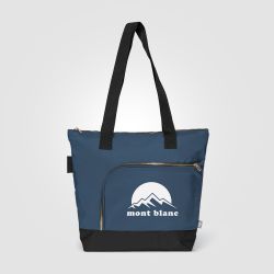 Sac fourre-tout personnalisable zippé Aurelia en rPET 18 L finition dorée