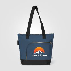 Sac fourre-tout personnalisable zippé Aurelia en rPET 18 L finition dorée