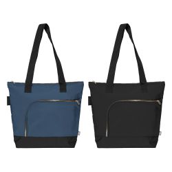 Sac fourre-tout personnalisable zippé Aurelia en rPET 18 L finition dorée
