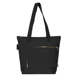 Sac fourre-tout personnalisable zippé Aurelia en rPET 18 L finition dorée