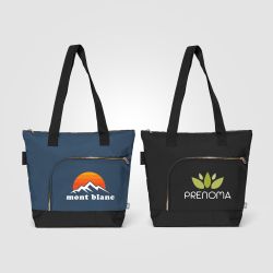Sac fourre-tout personnalisable zippé Aurelia en rPET 18 L finition dorée